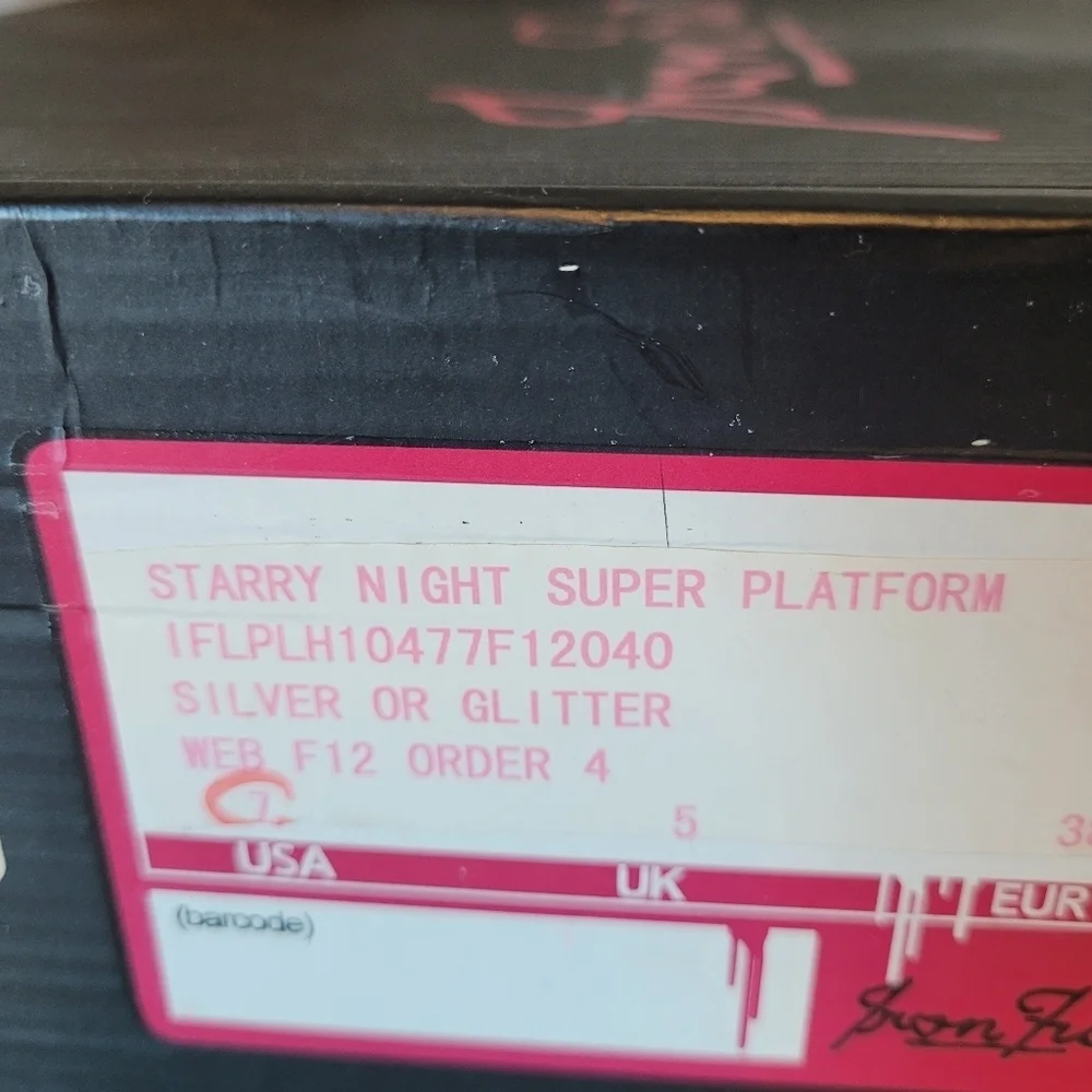 Iron Fist Starry Night Super Platforms, New with Flaws, Size 7
